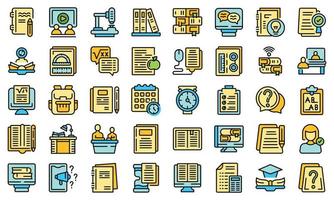 Homework help icons set vector flat