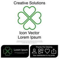 Four Leaf Clover Icon EPS 10 vector