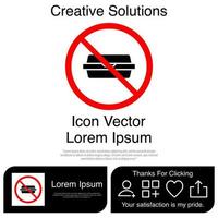 No Lunch Box Icon EPS 10 vector