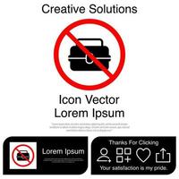 No Lunch Box Icon EPS 10 vector