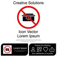 No Lunch Box Icon EPS 10 vector