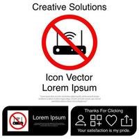 No Router Icon EPS 10 vector