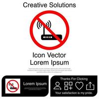 No Router Icon EPS 10 vector