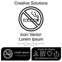 No Smoking Icon EPS 10 vector