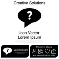 Question Mark In Bubble Icon EPS 10 vector