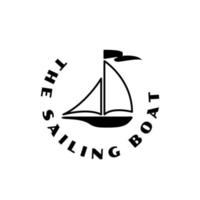 sailing boat logo vector