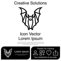 Bat Icon EPS 10 vector