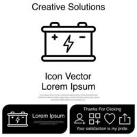 Car Battery Icon EPS 10 vector