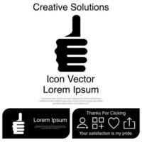 Hand Thumbs Up Icon EPS 10 vector