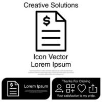 factura, icono, vector, eps, 10 vector