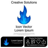 Fire Flame Icon EPS 10 vector