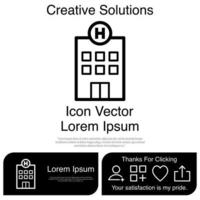 Hospital Building Icon EPS 10 vector