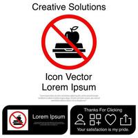 No Lunch Box Icon EPS 10 vector