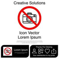 No Camera Icon EPS 10 vector