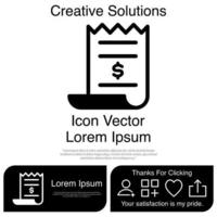 Bill Icon Vector EPS 10