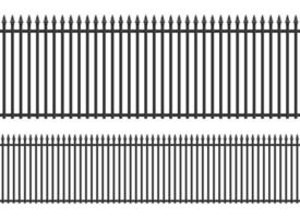 Realistic steel fence. Seamless design vector