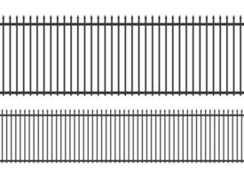 Realistic steel fence. Seamless design vector