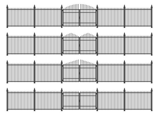 Gate and fence made from steel