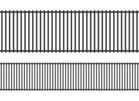 Realistic steel fence. Seamless design vector