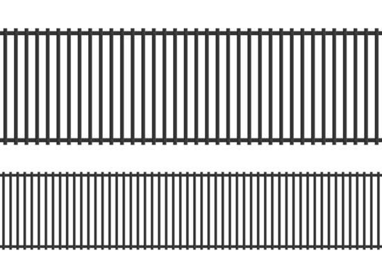 Realistic steel fence. Seamless design