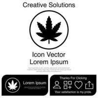 icono de marihuana eps 10 vector