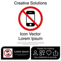 No Mobile Phone Icon EPS 10 vector