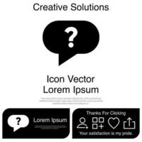 Question Mark In Bubble Icon EPS 10 vector