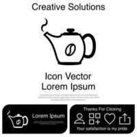 Teapot Icon EPS 10 vector