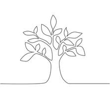 Single continuous line drawing growing sprout. Plant leaves seed grow soil seedling eco natural farm concept. Early seedlings grown from seeds. Ecology concept. One line draw graphic design vector