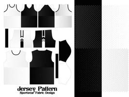 Jersey pattern textile for Sport t-shirt, Soccer, Football, E-sport jersey mockup for sportwear, fornt and back view uniform Design Illustration vector