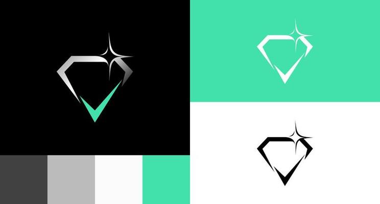 Shiny Diamond Verify Logo Design Concept