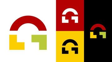 G monogram Colorful Logo Design Concept vector