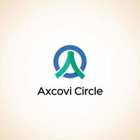 plantilla de logotipo de círculo axcovi vector