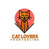 cat lovers design template vector