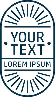 Vector abstract writing, sign and logo in minimal linear style