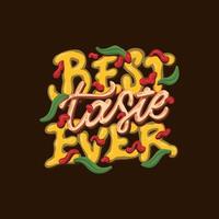 Free food vector illustration logo poster brand quotes best taste ever design