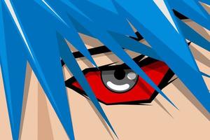 Girl eyes in manga style. 4487844 Vector Art at Vecteezy