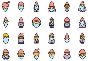 Garden gnome icon, outline style vector