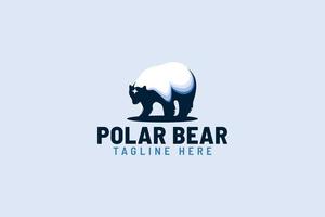 gráfico vectorial del logotipo del oso polar para cualquier negocio.