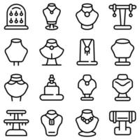 Jewelry dummy icon, outline style vector