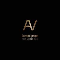 AV letter Business identity corporate abstract logo design vector
