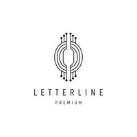 abstract symbol Letter O Tech logo design vector template
