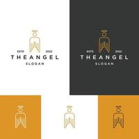 The Angel logo icon design template vector