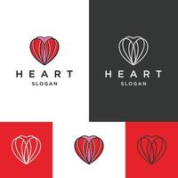 plantilla de diseño de icono de logotipo de corazón vector