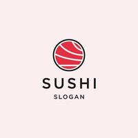 plantilla de diseño plano de icono de logotipo de sushi vector