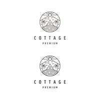 Cottage logo icon design template vector