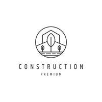 diseño de logotipo para servicio de construcción y plantilla de diseño de icono de arquitectura vector