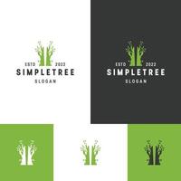 plantilla de diseño de icono de logotipo de árbol simple vector