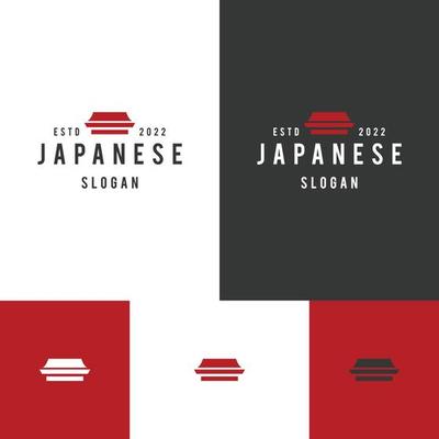 Japanese logo icon design template