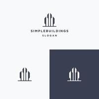 Buildings logo icon flat design template vector